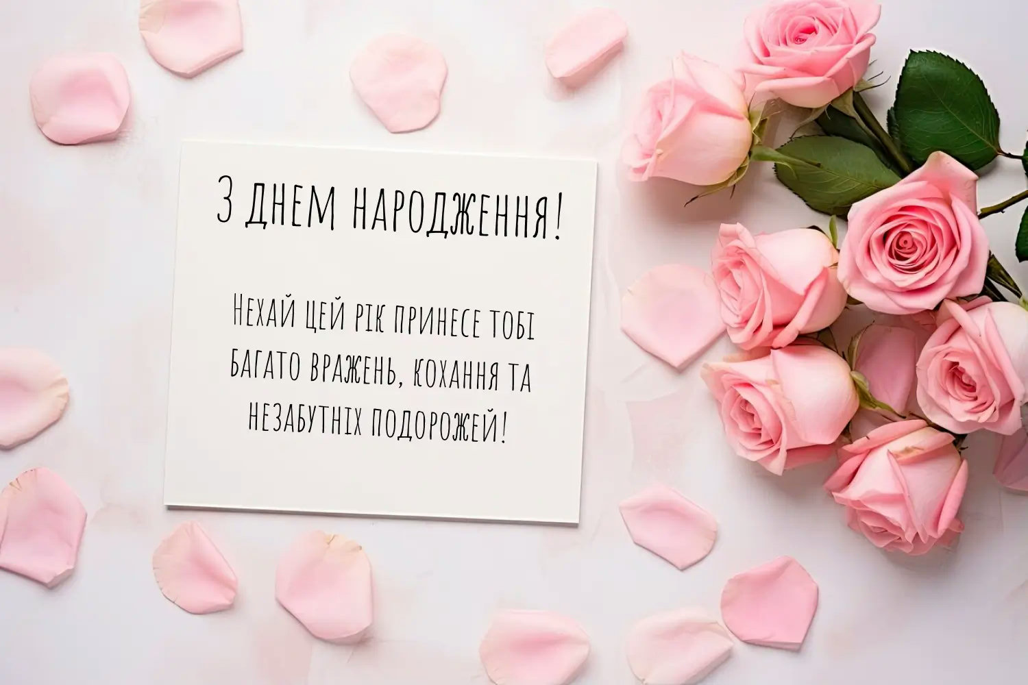 як гарно привітати подругу з днем народження - листівка 12
