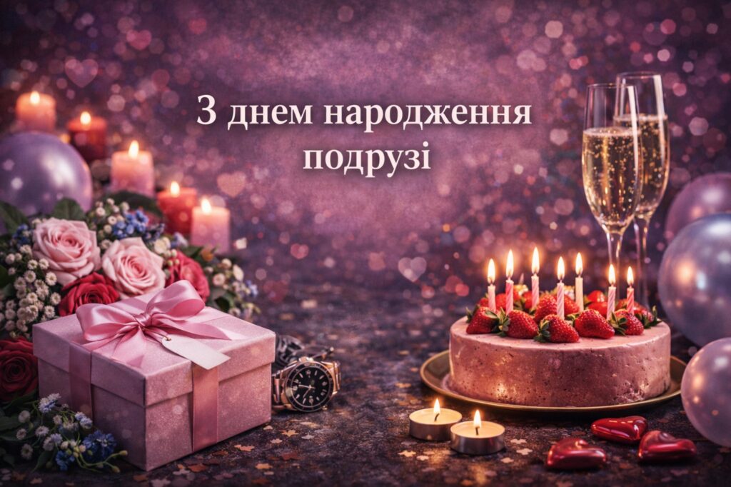 як гарно привітати подругу з днем народження - листівка 21