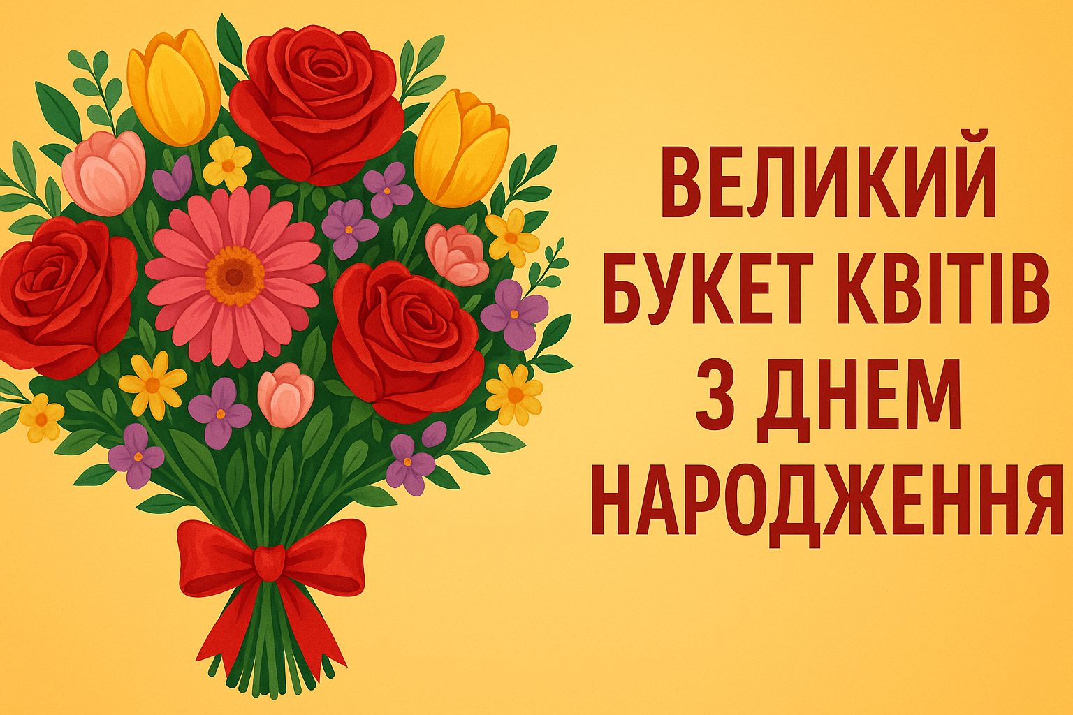 квіти з днем народження картинки - листівка 2