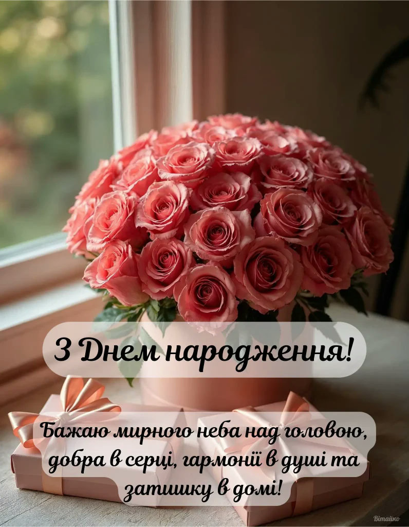 найкращі привітання з днем народження для жінок - листівка 6