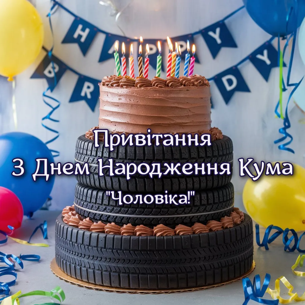 прикольні картинки з днем народження куму - листівка 2