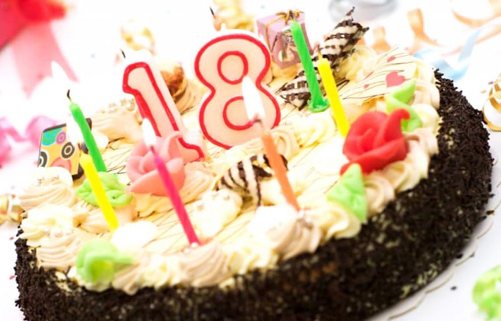привітання з 18-річчям дівчині - листівка 5
