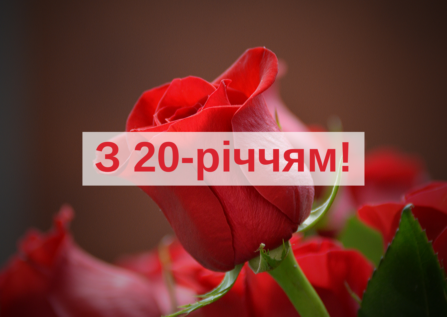 привітання з 20-річчям дівчині - листівка 11