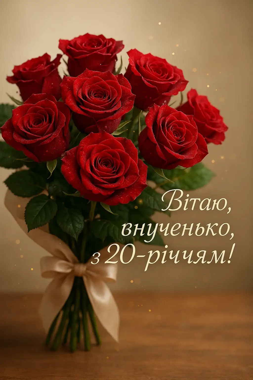 привітання з 20-річчям дівчині - листівка 24