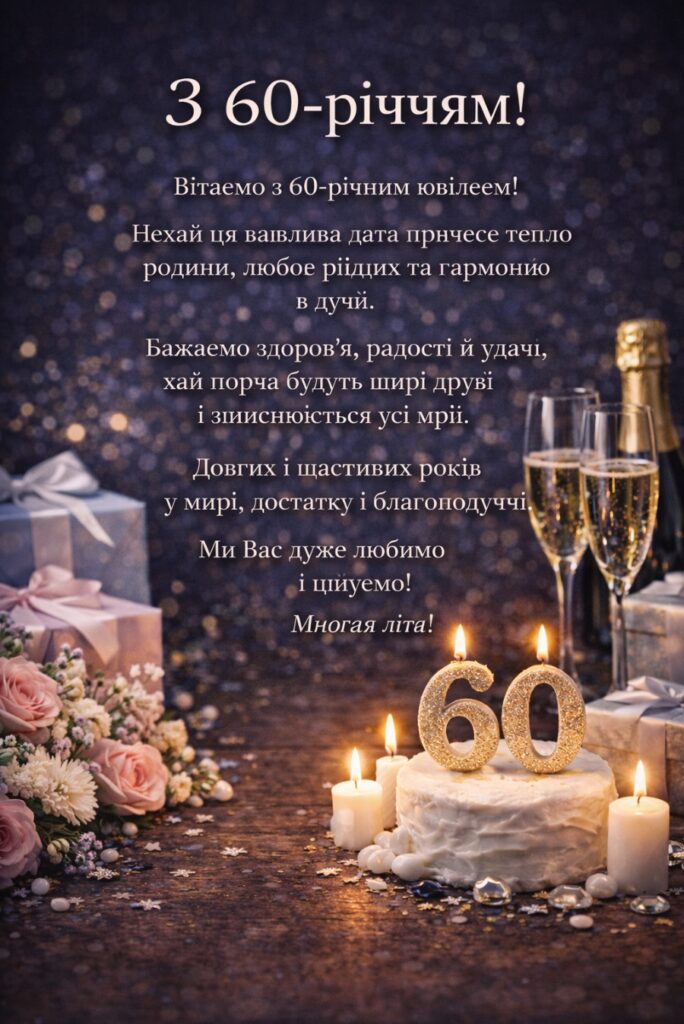привітання з 60-річчям чоловікові вірш - листівка 14
