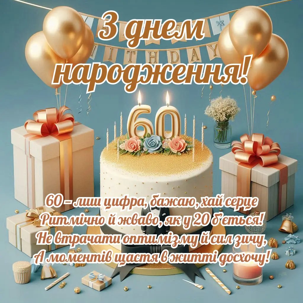 привітання з 60-річчям чоловікові вірш - листівка 2