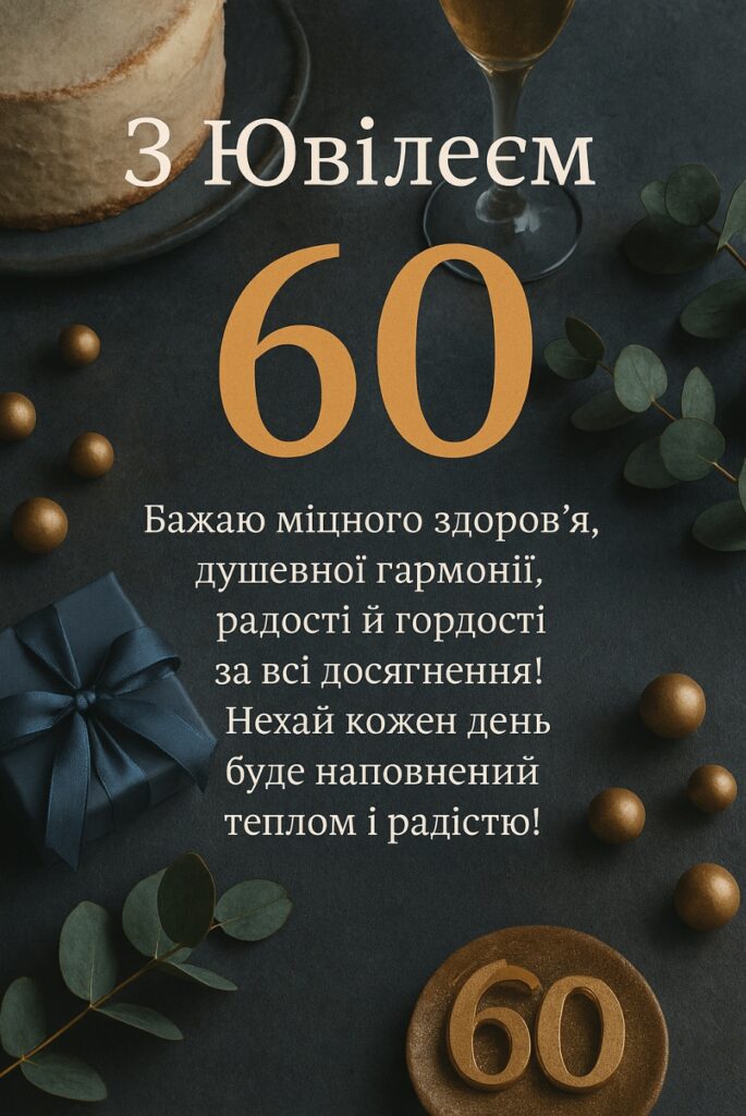 привітання з 60-річчям чоловікові вірш - листівка 7