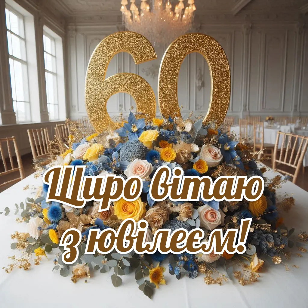 привітання з 60-річчям у віршах - листівка 4