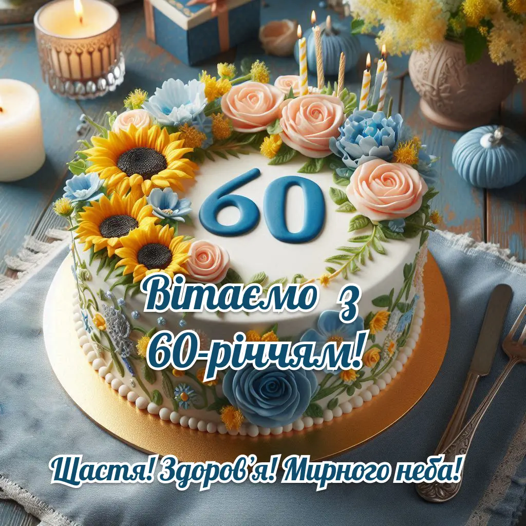 привітання з 60-річчям у віршах - листівка 7