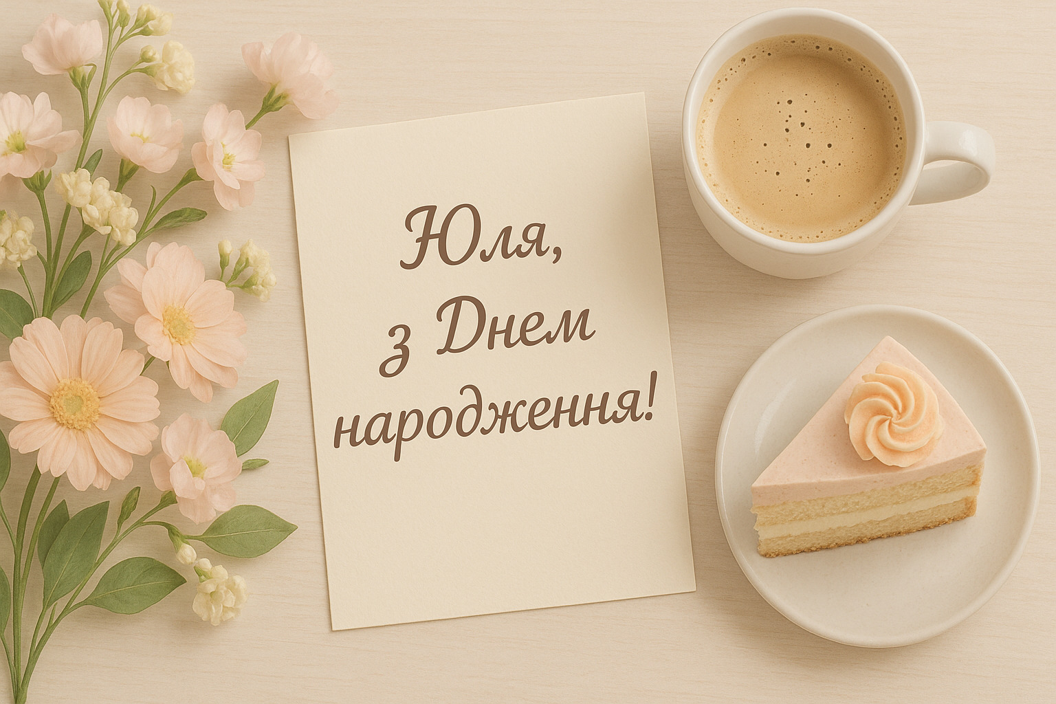 привітання з днем народження юлія - листівка 19