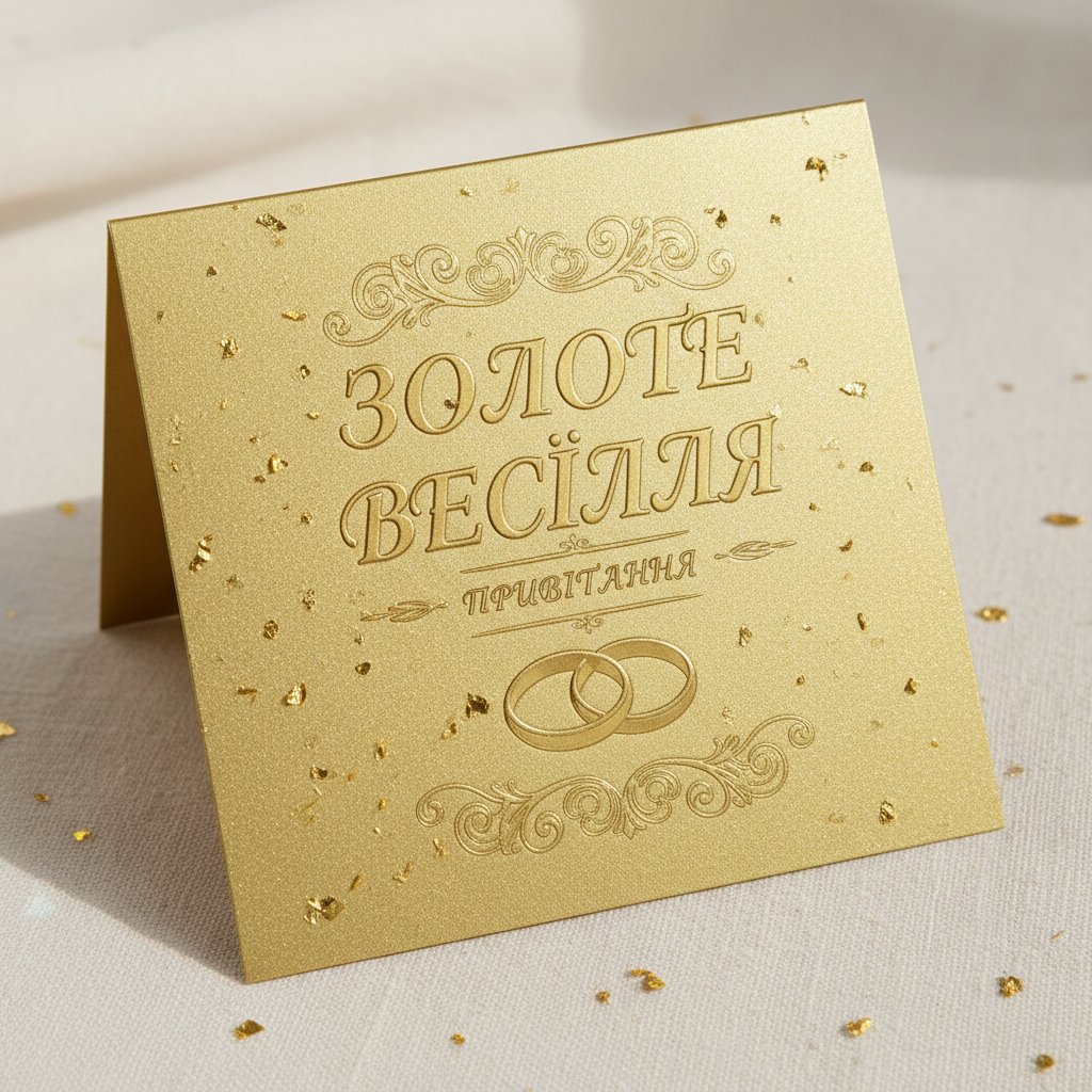 привітання з золотим весіллям 50 років у віршах - листівка 5