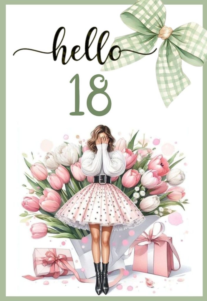 з днем народження 18 років своїми словами - листівка 16