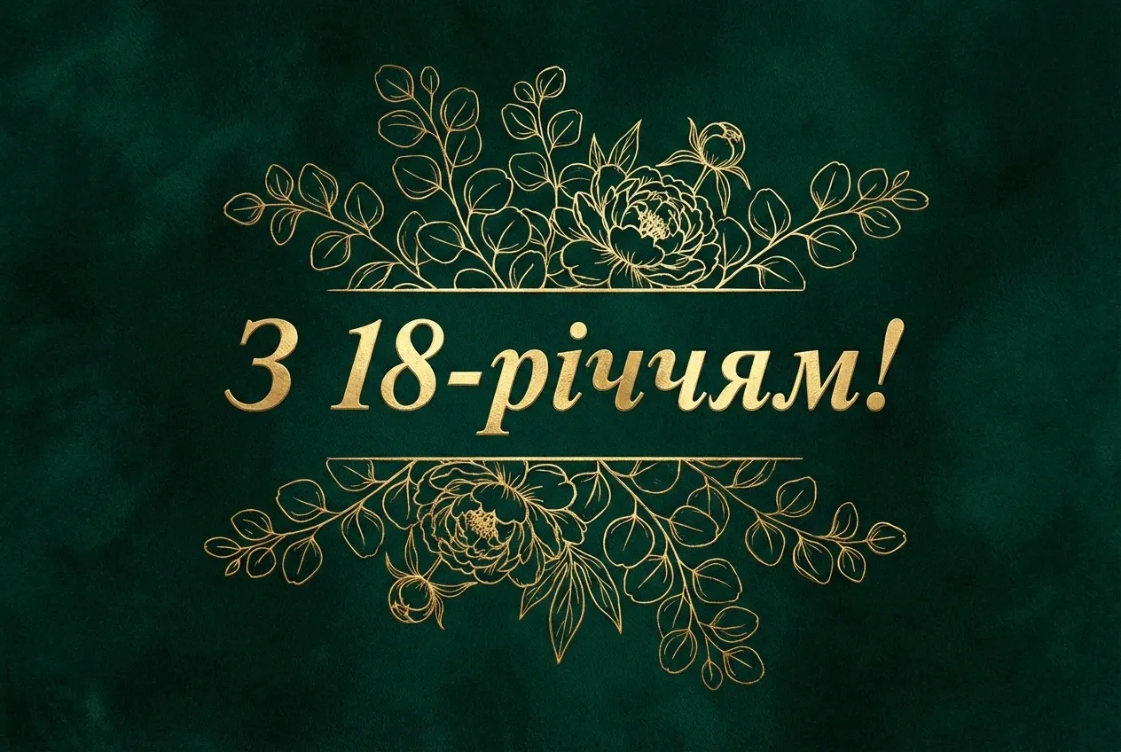 з днем народження 18 років своїми словами - листівка 20