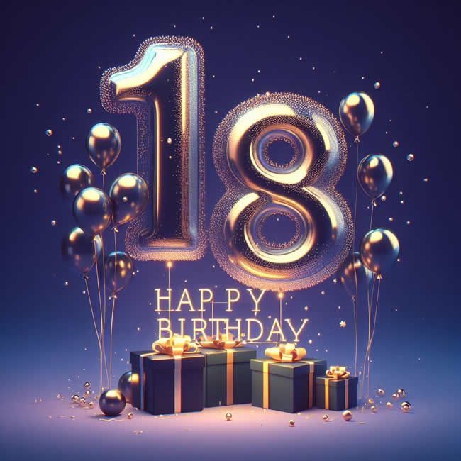 з днем народження 18 років своїми словами - листівка 7