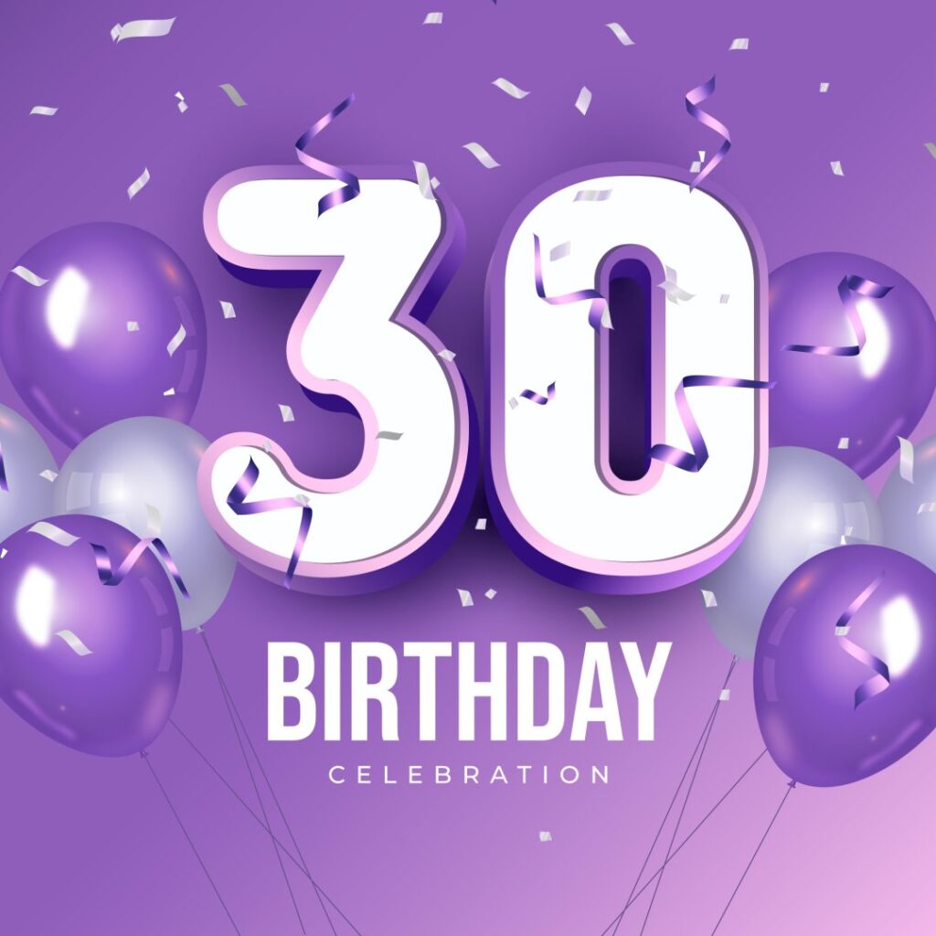 з днем народження 30 років - листівка 11