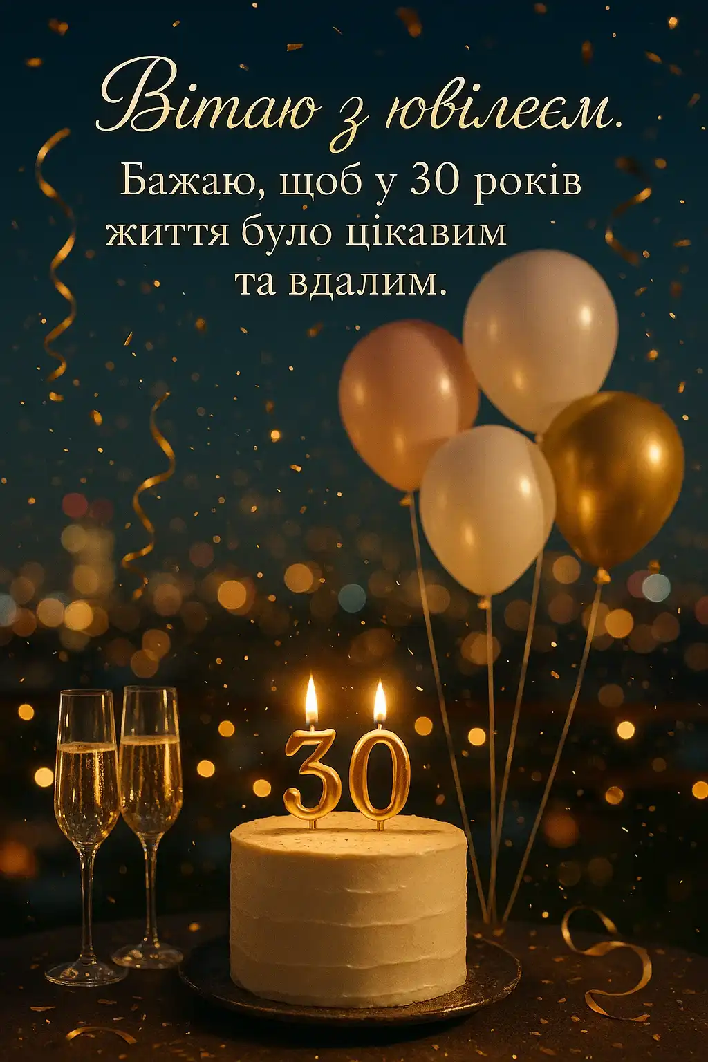 з днем народження 30 років - листівка 14