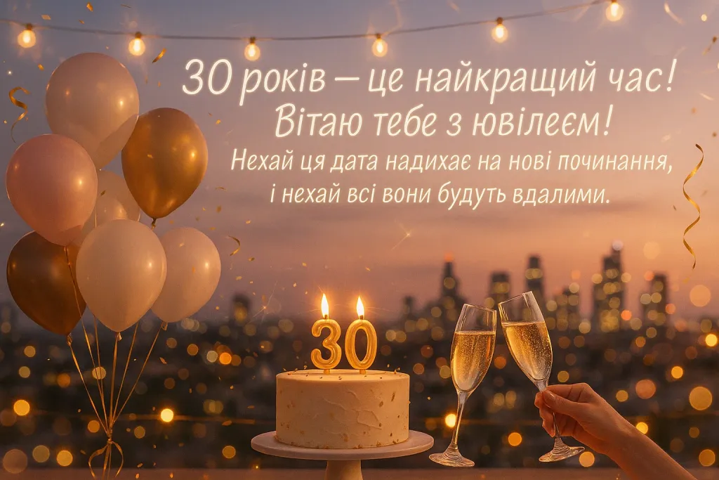 з днем народження 30 років - листівка 6