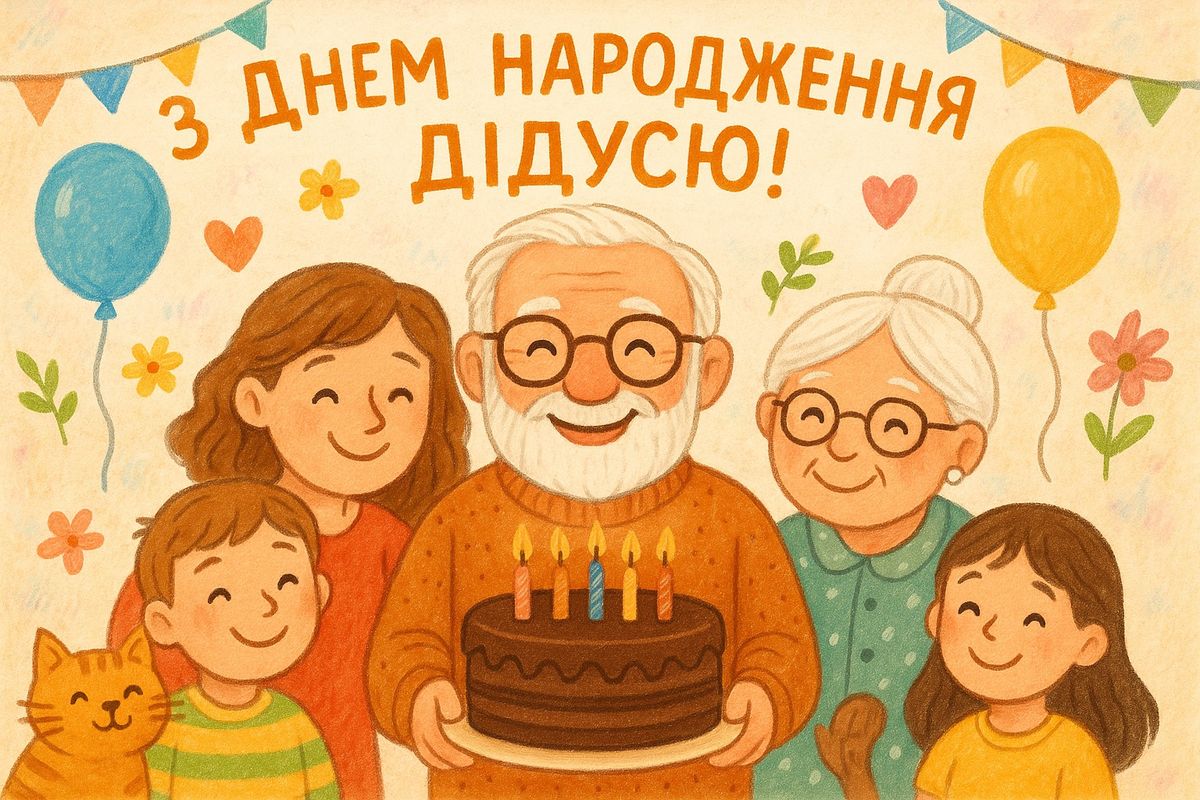 з днем народження дідусь - листівка 10