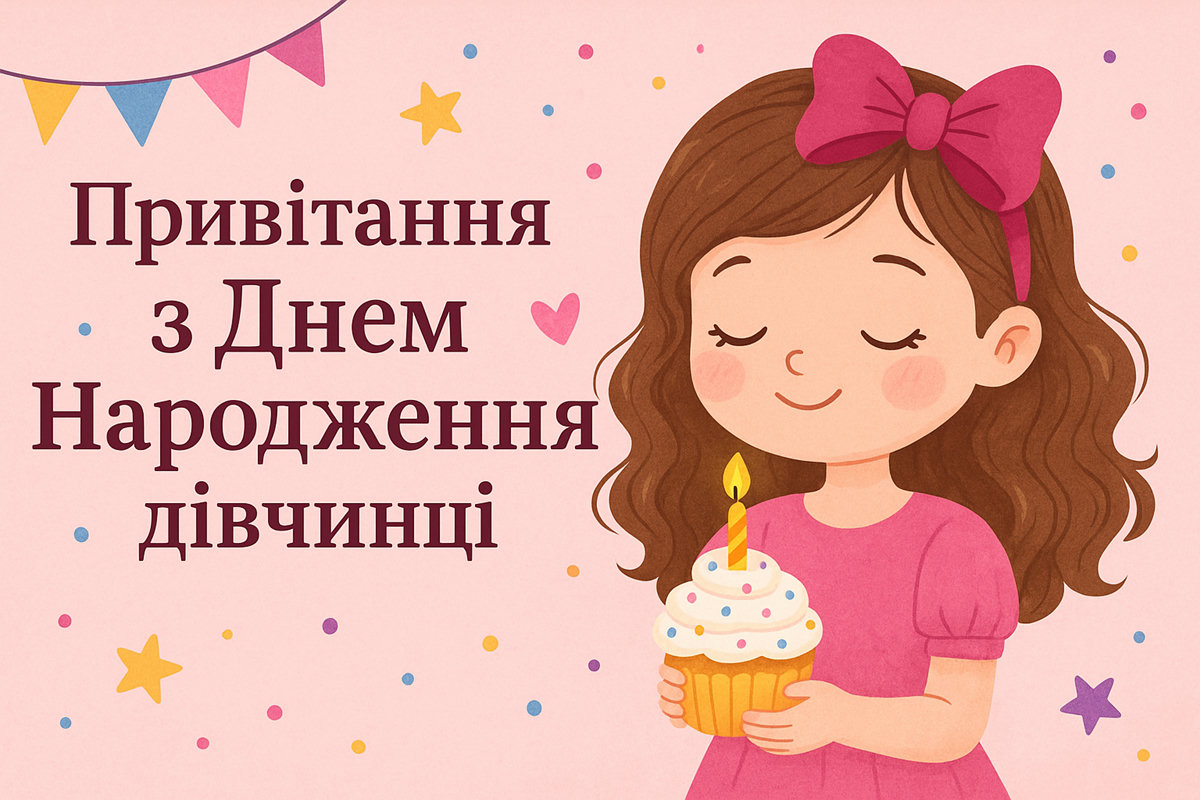 з днем народження дівчинці - листівка 13