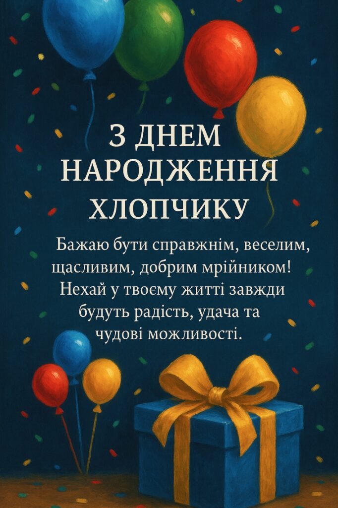 з днем народження дитині - листівка 17