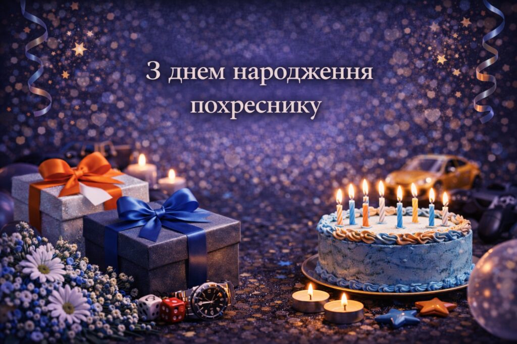 з днем народження похреснику картинки - листівка 20