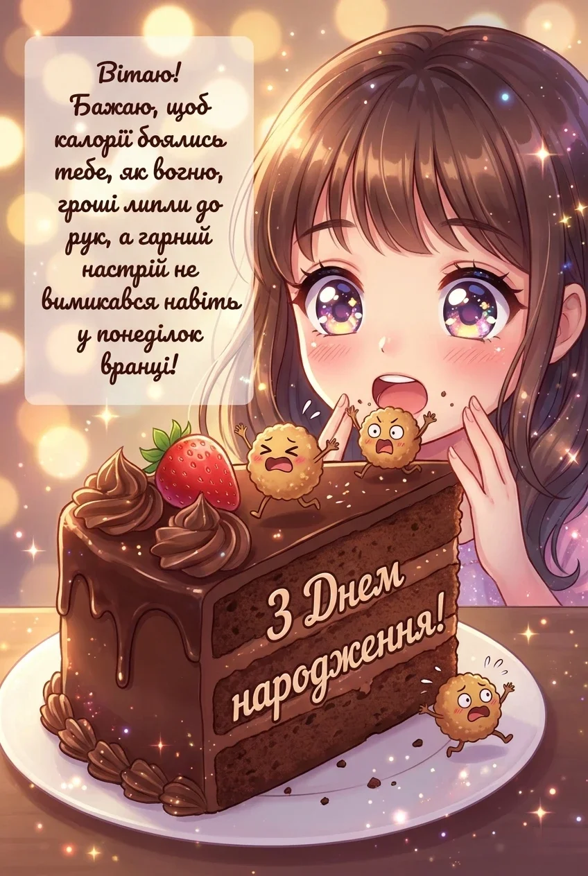жартівливі привітання з днем народження - листівка 16