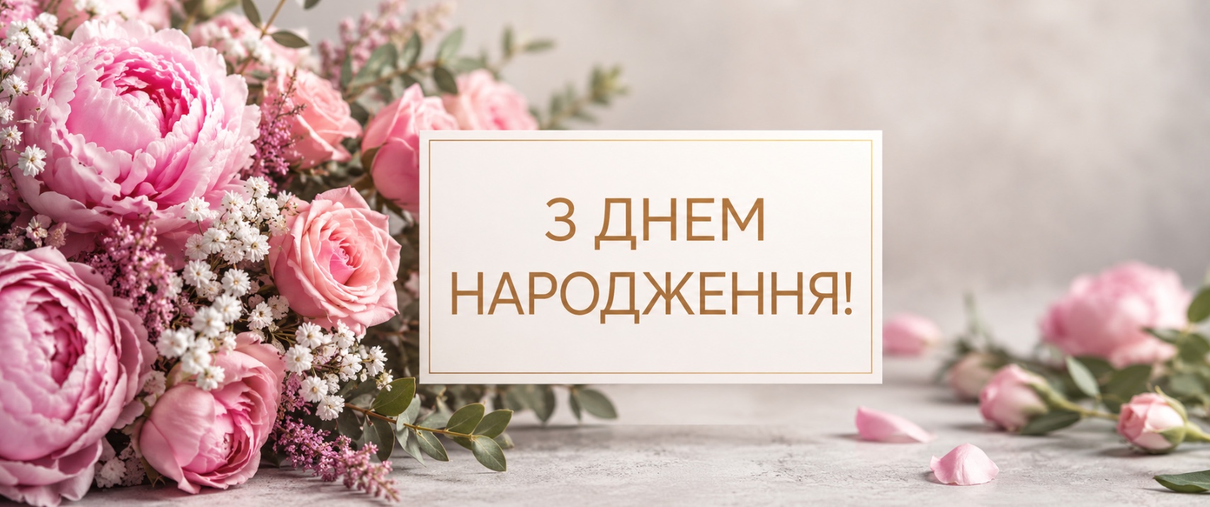 короткі привітання з днем народження жінці - листівка 1