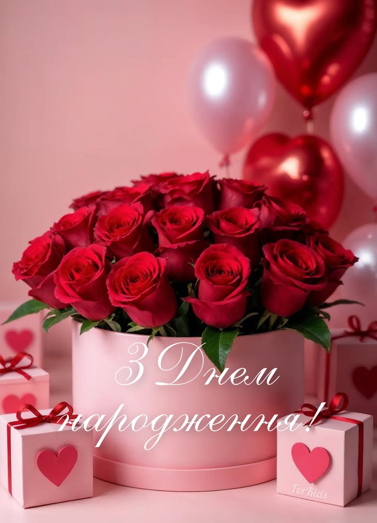 короткі привітання з днем народження жінці - листівка 20