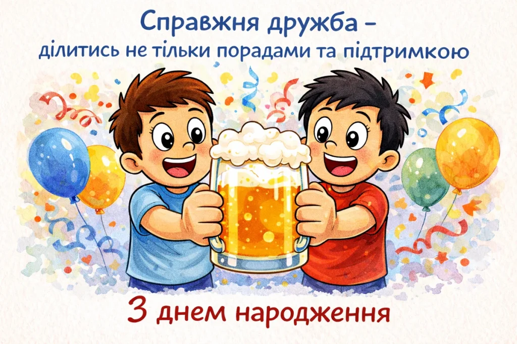 оригінальні привітання з днем народження другу - листівка 12