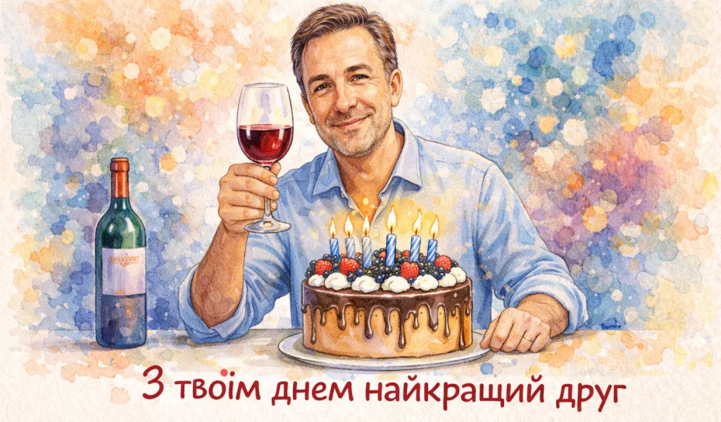 оригінальні привітання з днем народження другу - листівка 16