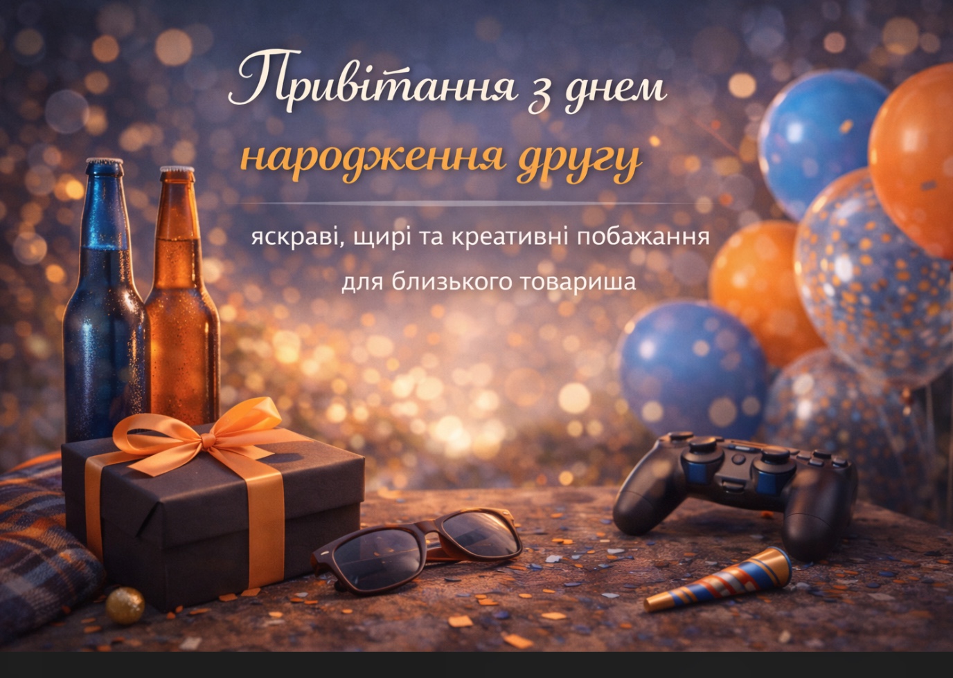 оригінальні привітання з днем народження другу - листівка 7
