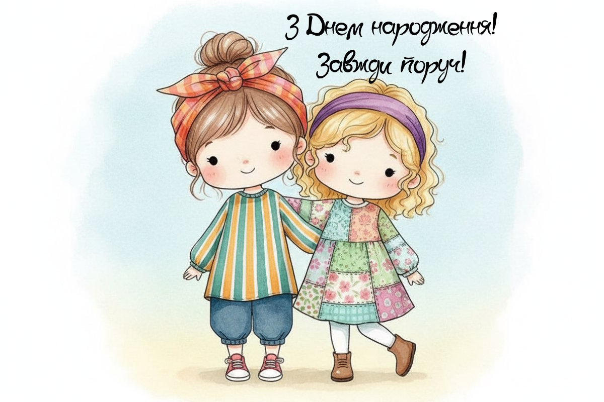 привітати сестру з днем народження - листівка 5