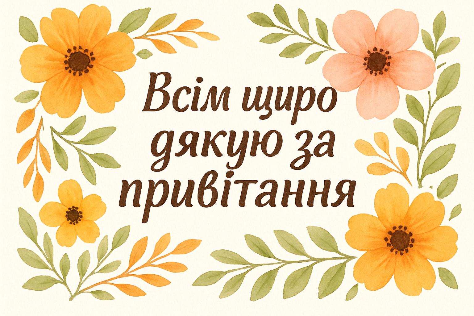 всім дякую за привітання - листівка 7
