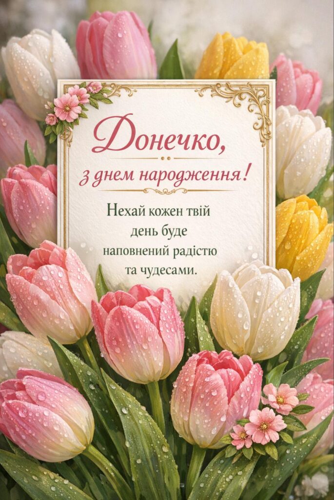 зворушливе привітання з днем народження дівчинці - листівка 9